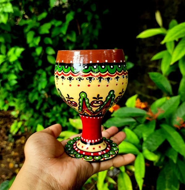 Ceramic Coated Hand Painted Wine Glass