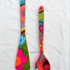 Designed Hand Painted Spatula Set of Two