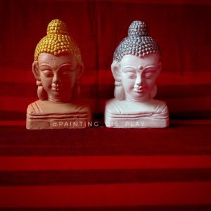 Terracotta Hand Painted Buddha Set of Two