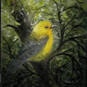 Hand painted Bird