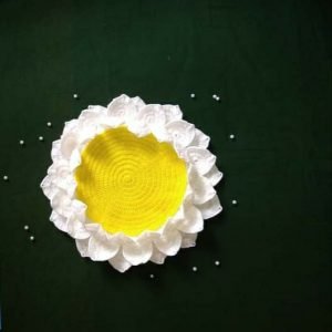 Crochet Woolen Lotus Mat