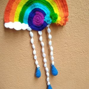 Crochet Woolen Wall Hanging Flower