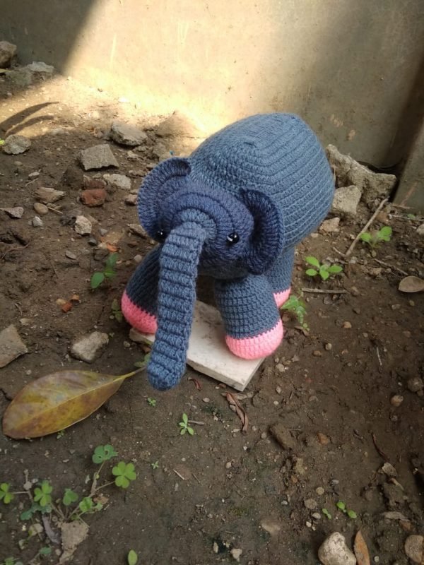 Crochet Woolen Elephant Toy