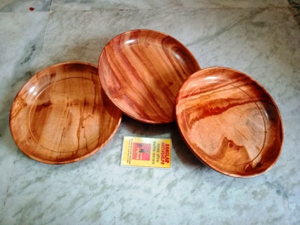 Jilipi Wood Snacks Plate Set of Three