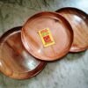 Handmade Wooden Dinner Plate Set of Three