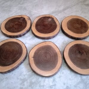 Sonajhuri Wooden Table Coaster Set of Six