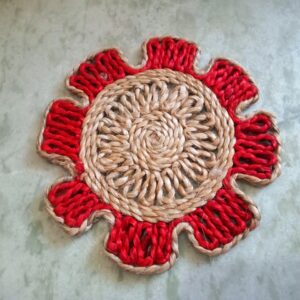 Designed Jute Table Mat Set of Three
