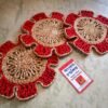 Designed Jute Table Coaster Set of Three