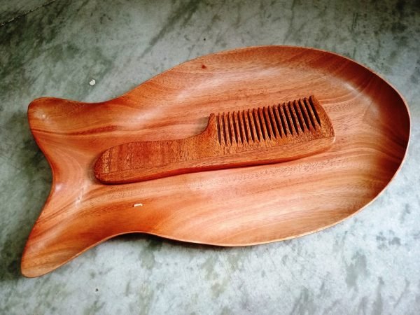 Designed Wooden Hand Comb Set of Four