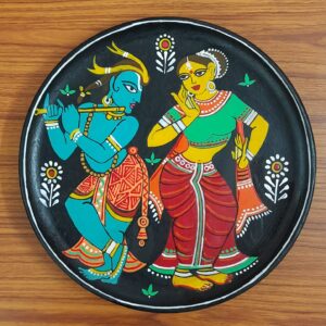 Jamini Roy Art Wooden Decorative Plate Set of Three