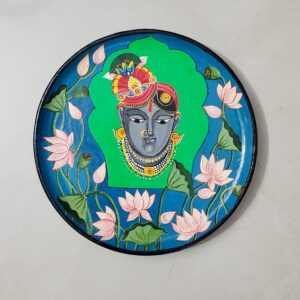 Hand Painted Wooden Decorative Plate Set of Two