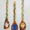 Goddess Face Hand Painted Spatula Set of Three