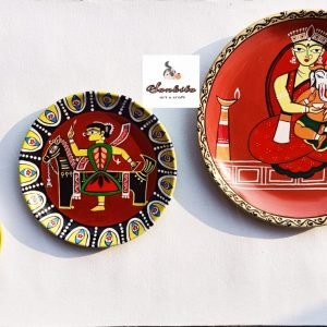 Patachitra Painting on Wall Hanging Plate Set of Three