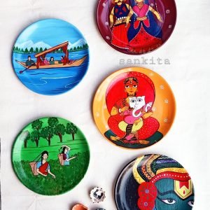 Indian States Theme Wall Hanging Plate Set of Five