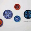 Blue Pottery Theme Wall Hanging Plate Set of Seven