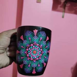Ceramic Coated Dot Mandala Coffee Mug