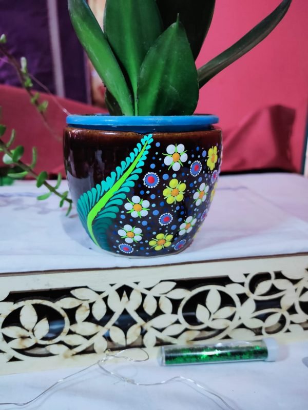 Ceramic Dot Mandala Art Planter