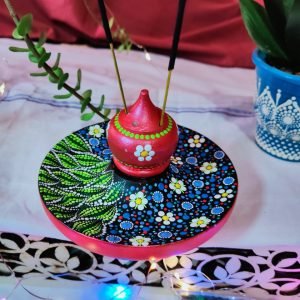 Dot Mandala Wooden Incense Holder
