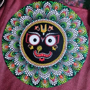 Jagannath Face Mandala Art Wall Hanging Plate