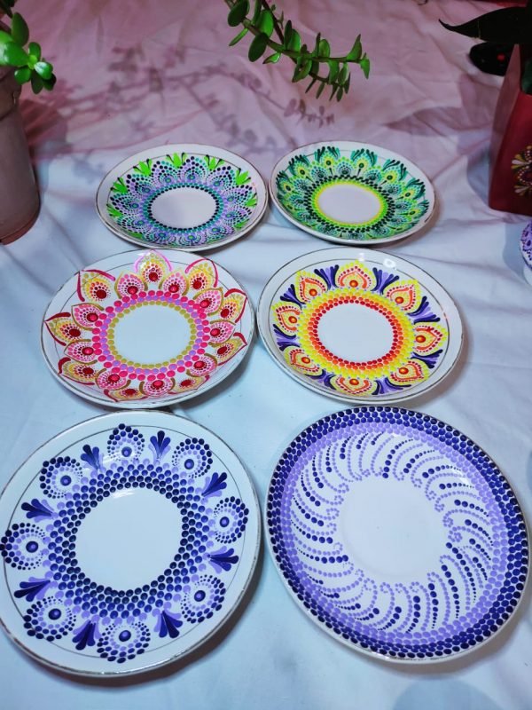 Dot Mandala Cup Plate Set of Six