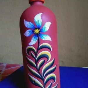 Terracotta Little Plant Painted Water Bottle