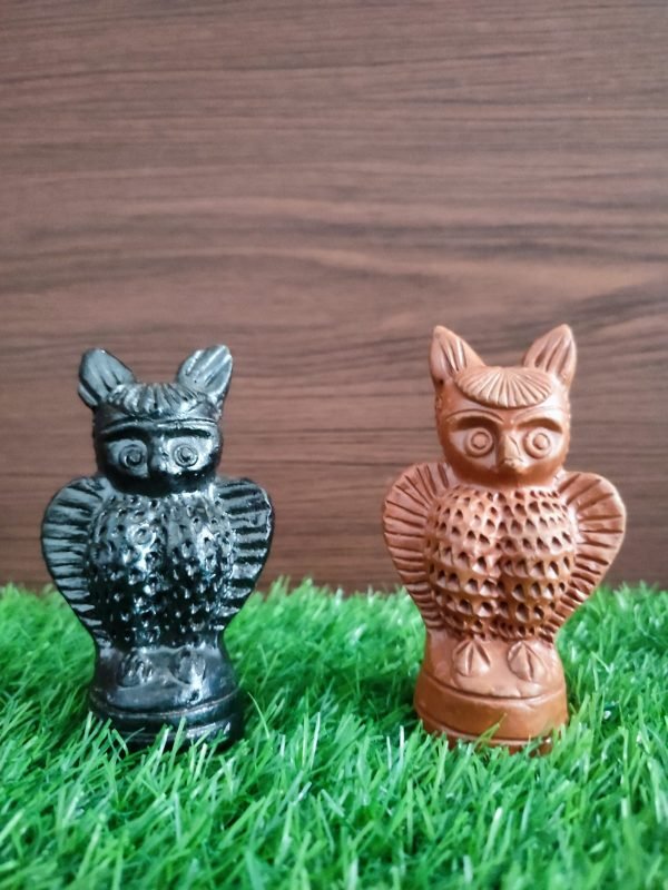 Terracotta Owl Toy Showpiece Set of Two