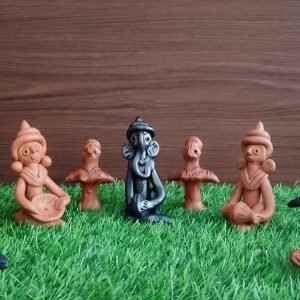 Terracotta Tepa Doll Showpiece Set of Eight