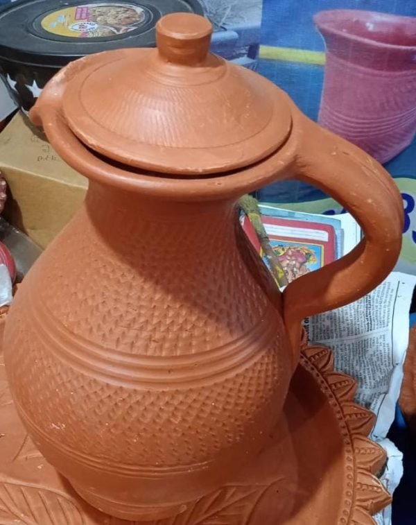 Terracotta Water Jug With Lid
