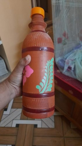 Terracotta Painted Water Bottle photo review