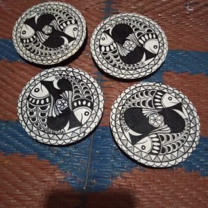 Patachitra Art Painted Coaster Set