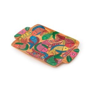 Fish Patachitra Painting on Serving Tray