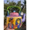 Babu-Bibi Hand Painted Kettle with Four Cups