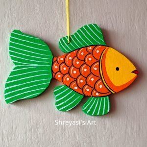 Hand Painted Fish Wallhanging Showpiece