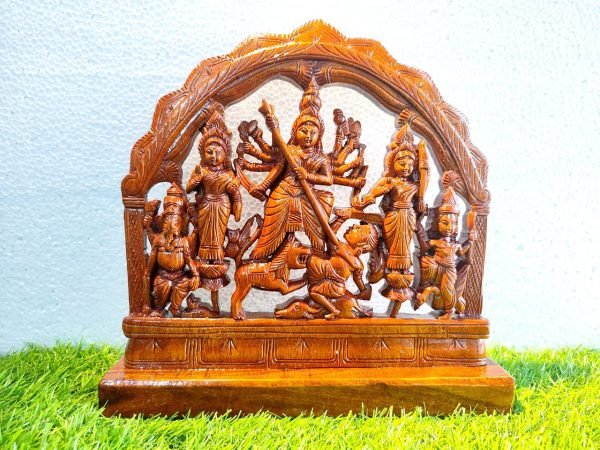 Wooden Maa Durga Murti