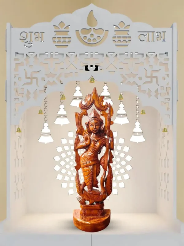 Wooden Maa Swaraswati / Ajanta Swaraswati Murti / Wooden Saraswati Idol / Kather Saraswati Thakur / Dokra Saraswati Idol / Dokra Saraswati Thakur/ Shola Saraswati Idol / Shola Saraswati Thakur