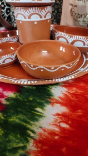 Ceramic Coted Alpona Dinner Set photo review