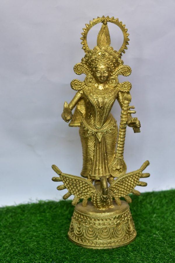 Dokra Head Ring Saraswati Idol