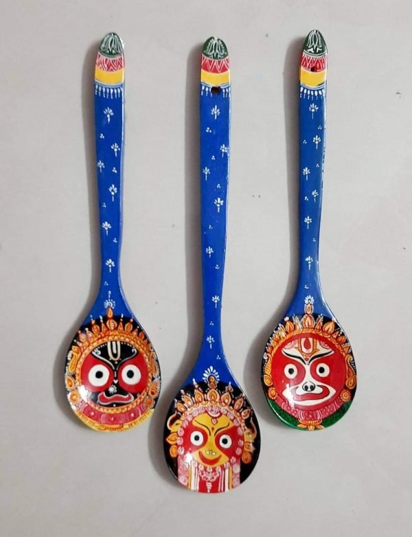 Jagannath Hand Painted Spatula Set of Three