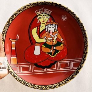 Durga Ganesh Hand Painted Plate
