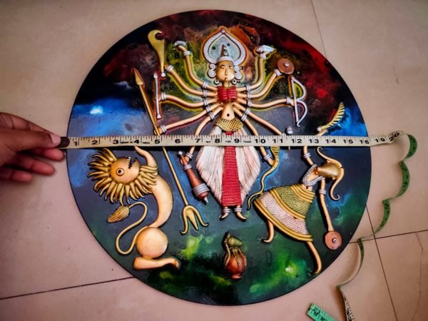 Maa Durga 3d Designed Plate