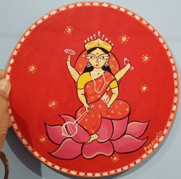 Siddhidatri Durga Hand Painted Plate