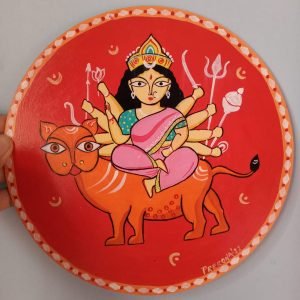 Chandraghanta Durga Hand Painted Plate