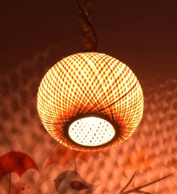 Bamboo Hanging Global Lamp