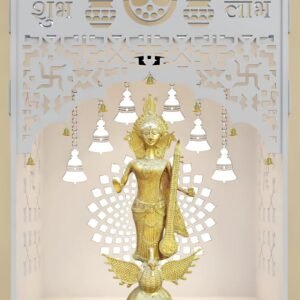 Dokra Saraswati  Statue / Affordable Dokra Saraswati Idol / Wooden Saraswati Idol / Kather Saraswati Thakur / Dokra Saraswati Idol / Dokra Saraswati Thakur/ Shola Saraswati Idol / Shola Saraswati Thakur